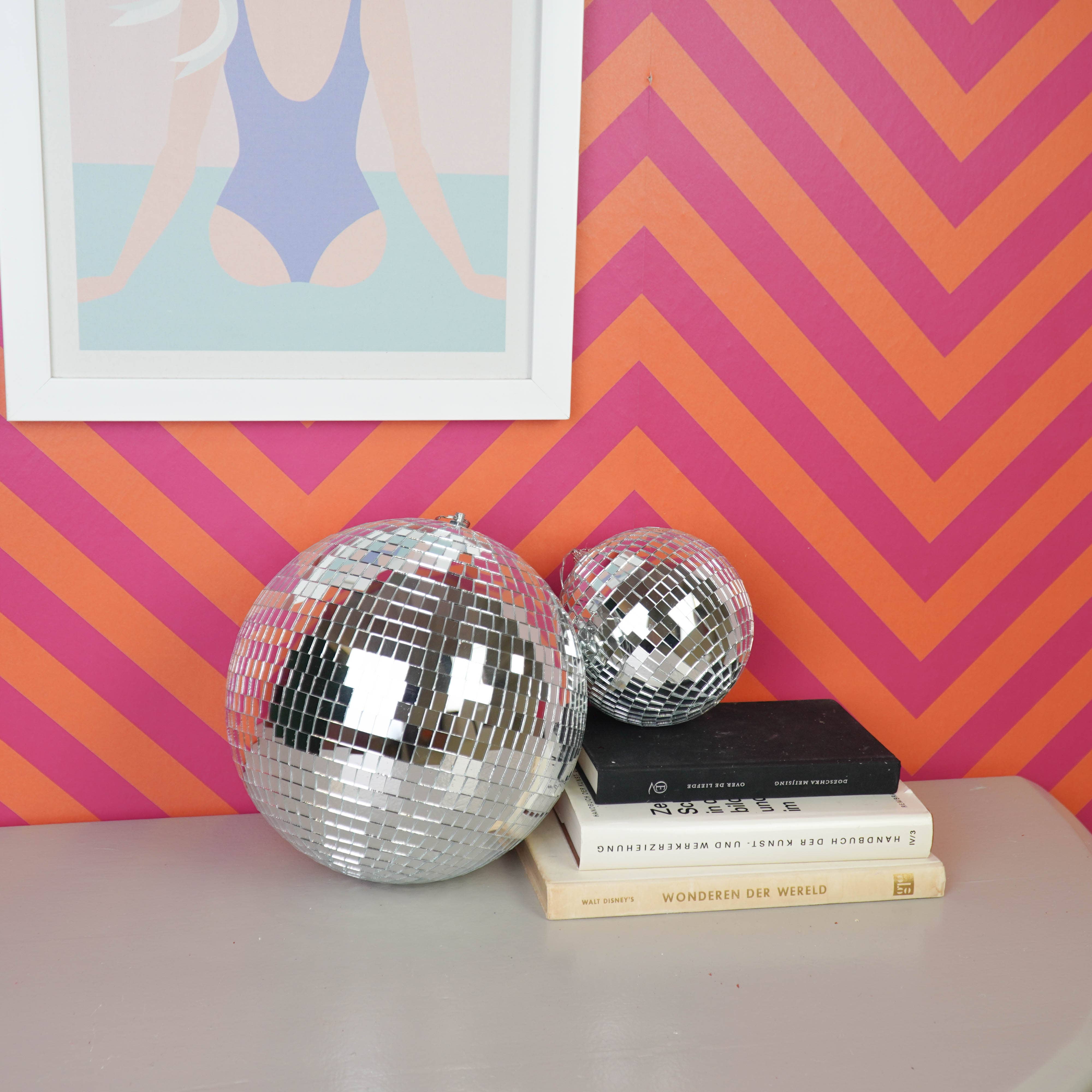 Weihnachtsdekoration - Weihnachtsanhänger - Discokugel - Schaumstoff - Silber - 15x15x15cm