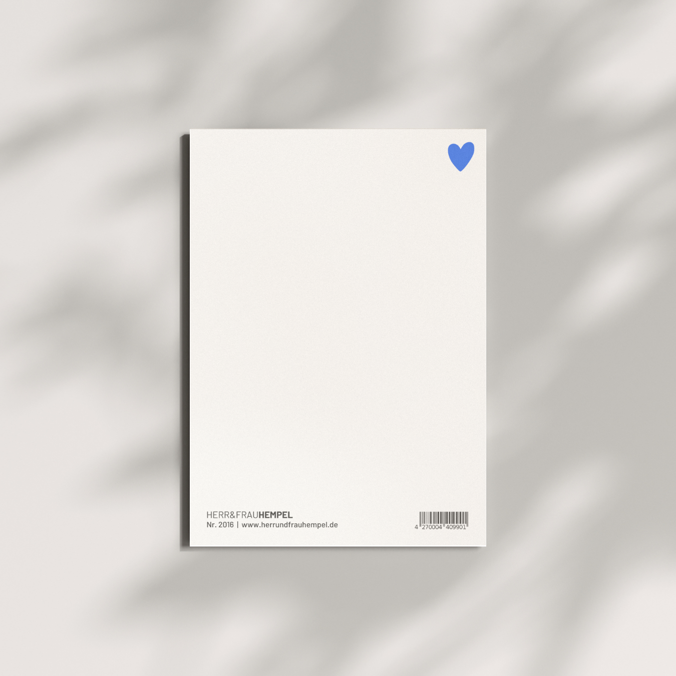 HERR&FRAUHEMPEL - Postkarte - LIEBE blau-rosa