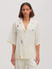 Edited / Hollly Shirt / Papyrus + Embroidery