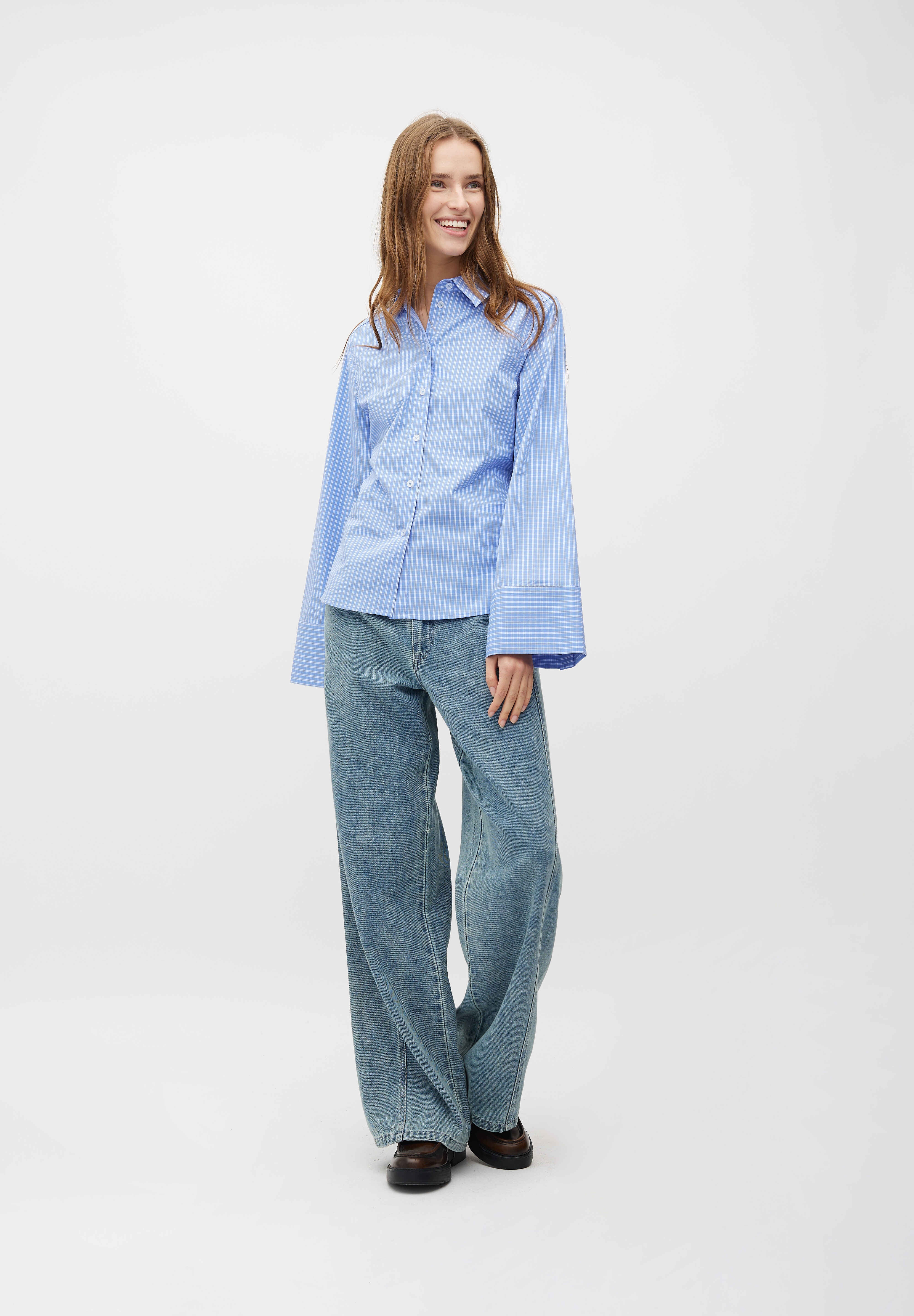 MbyM / Calia Kaloni-M Shirt / Blouse / Ultramarine Check