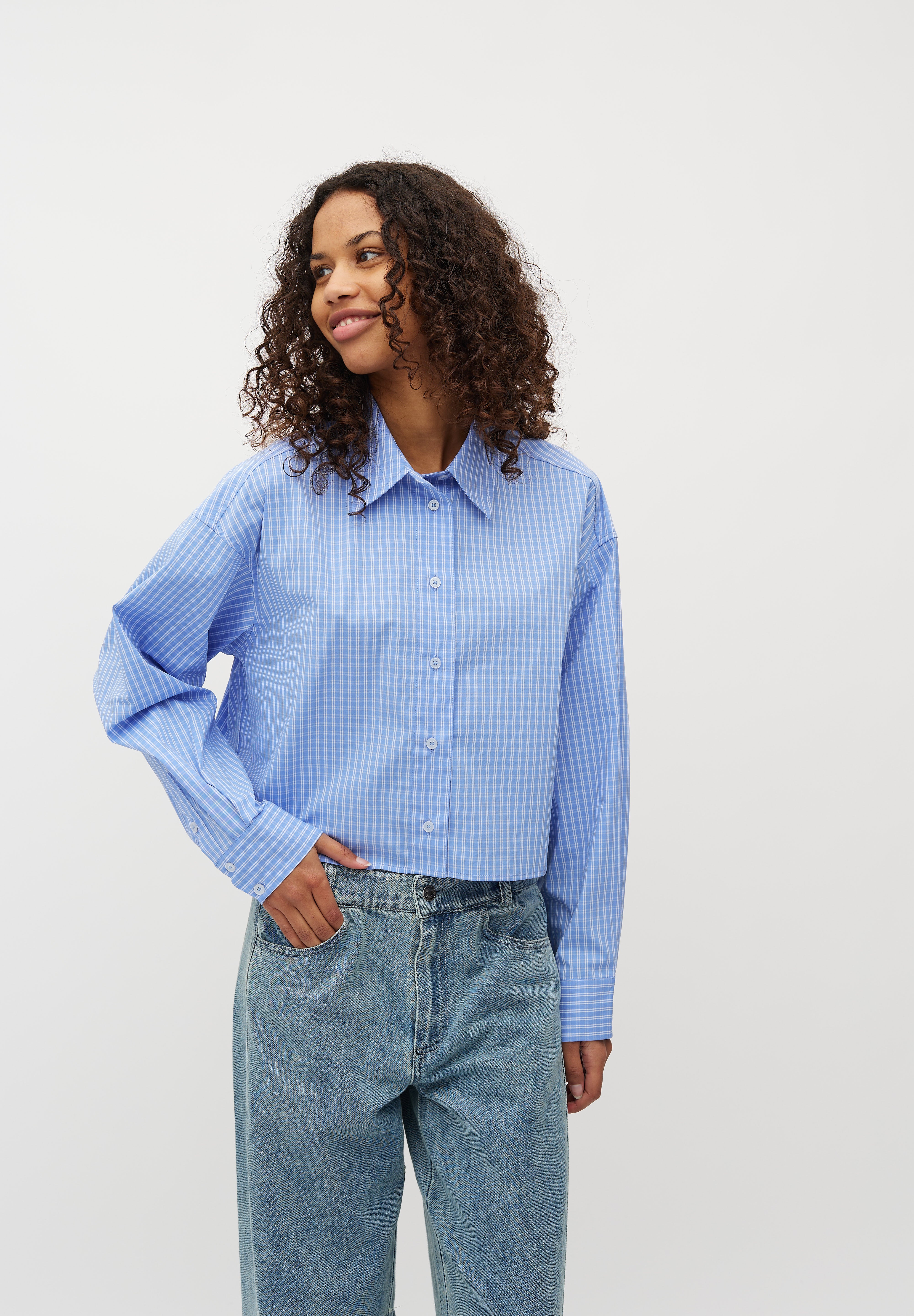 MbyM / Calia Emele-M Shirt / Blouse / Ultramarine Check