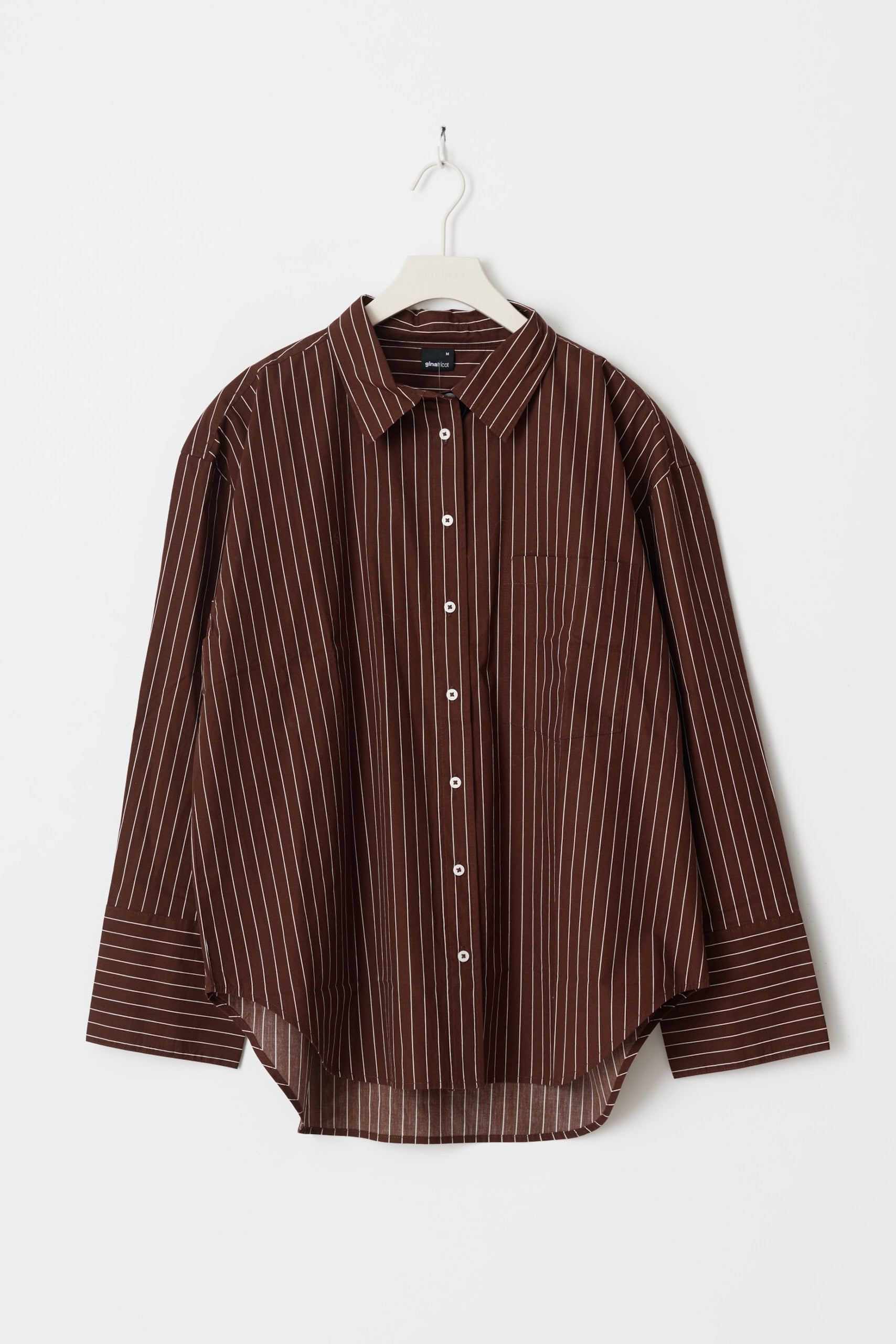Gina Tricot / Poplin shirt / Brown/stripe