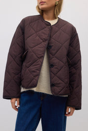 Gina Tricot / Quilted short jacket / Dark brown