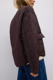 Gina Tricot / Quilted short jacket / Dark brown