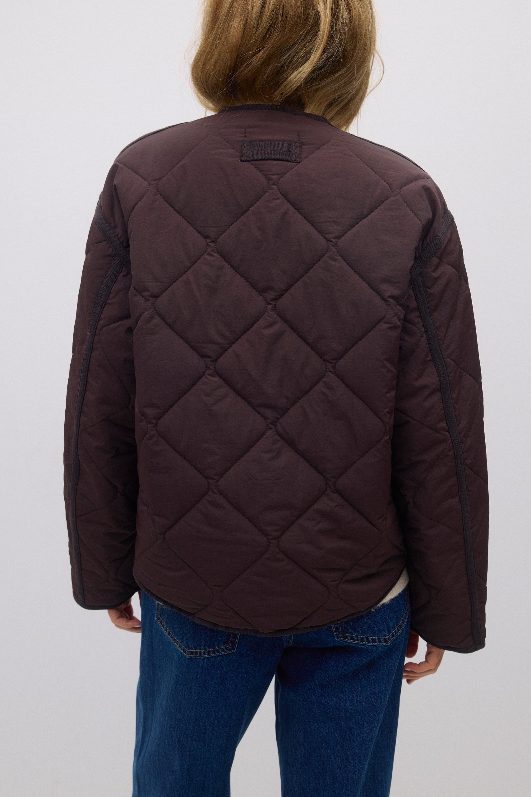 Gina Tricot / Quilted short jacket / Dark brown