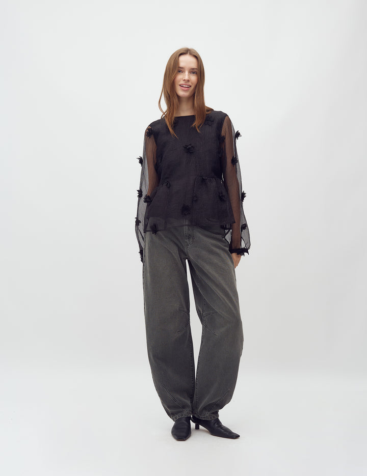 MbyM / Hasel-M Bobble Shirt / Blouse / Black