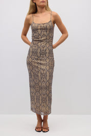 Gina Tricot / Mesh midi dress / Snake