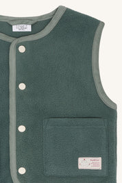 Hust & Claire / HCFleece Vest Waistcoat / 3484 Balsam Green