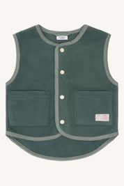 Hust & Claire / HCFleece Vest Waistcoat / 3484 Balsam Green
