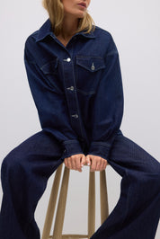 Gina Tricot / Oversize denim shirt / Rinse
