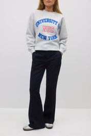 Gina Tricot / Printed sweater / Grey mel/text