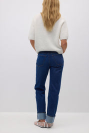 Gina Tricot / Fold up jeans / Dk rinse