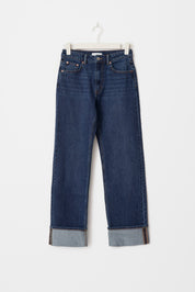 Gina Tricot / Fold up jeans / Dk rinse