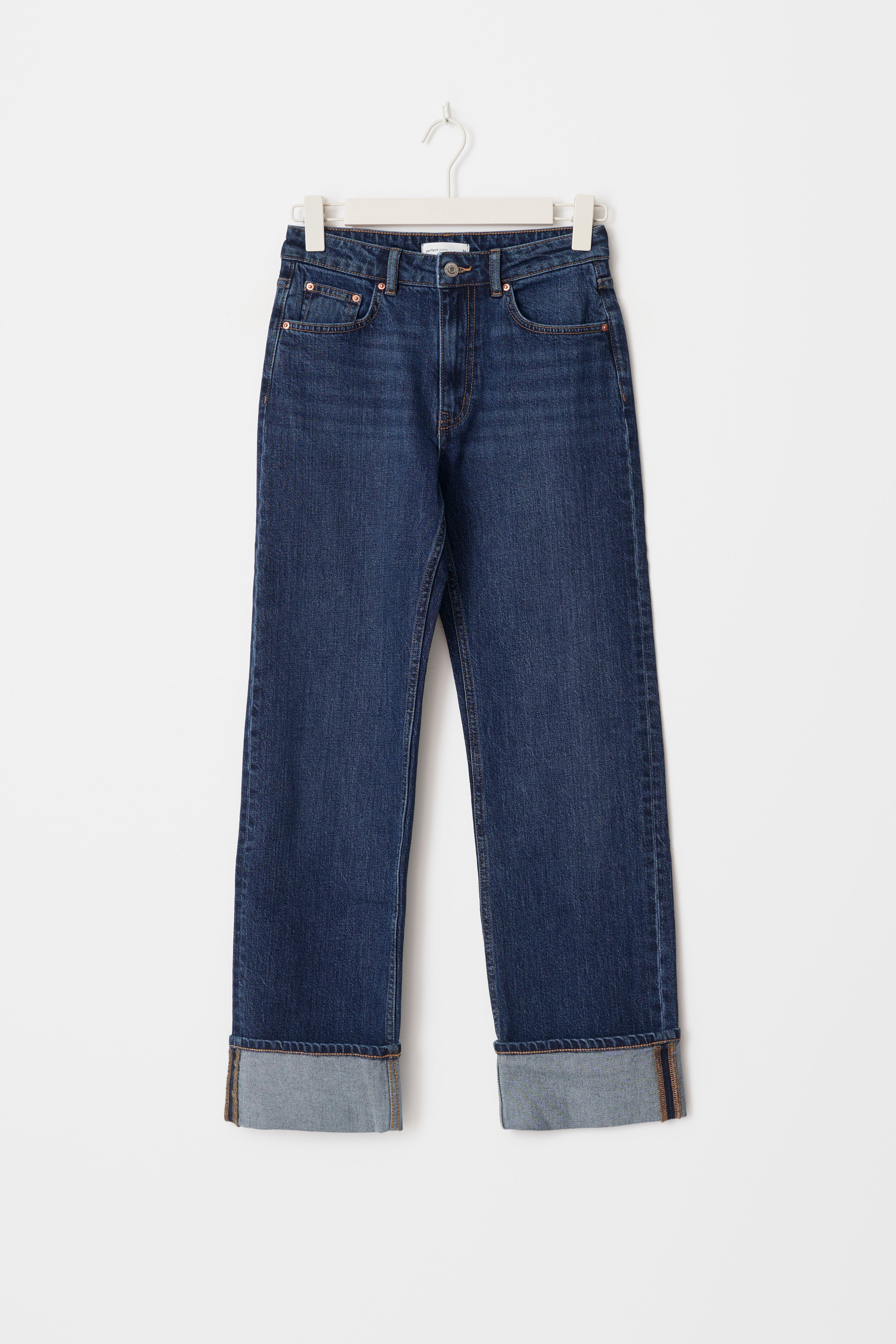 Gina Tricot / Fold up jeans / Dk rinse