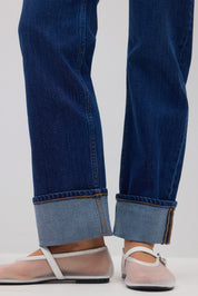 Gina Tricot / Fold up jeans / Dk rinse
