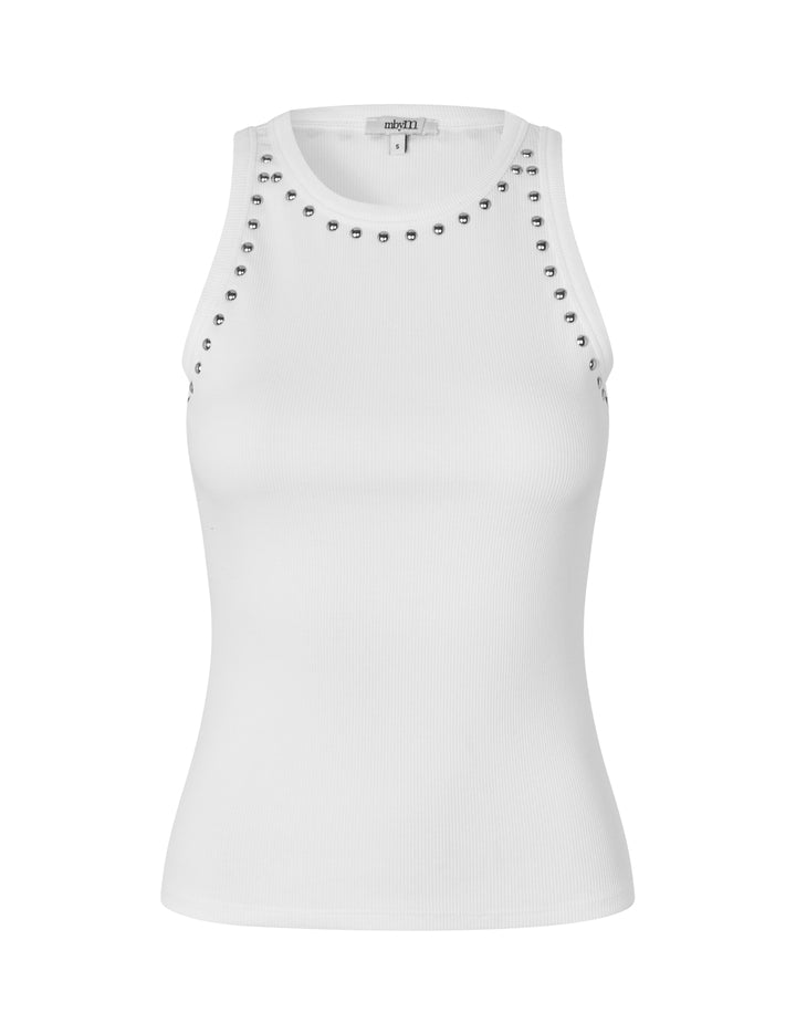 MbyM / Jaxson-M Evelyn Stud Top / T-shirt / White