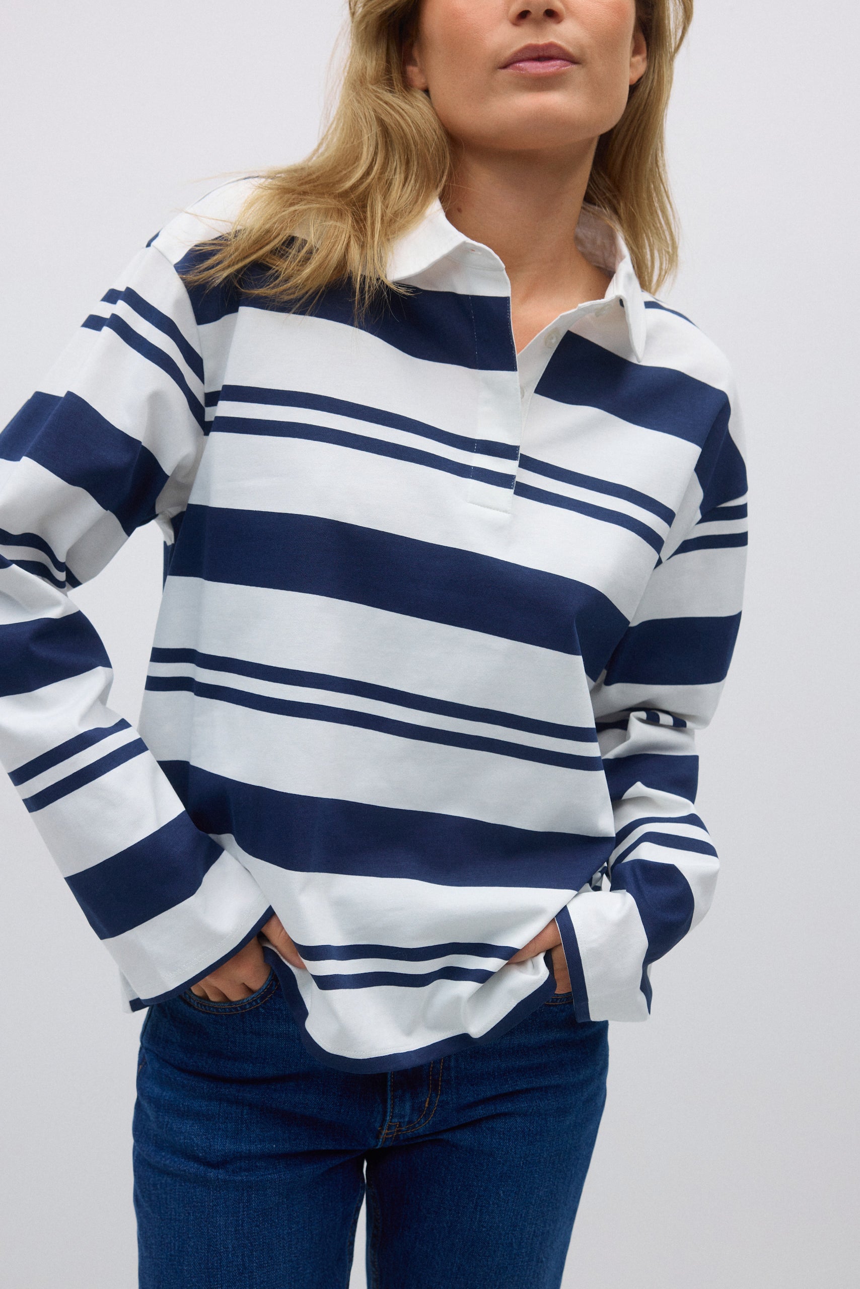 Gina Tricot / Collar top / Stripe