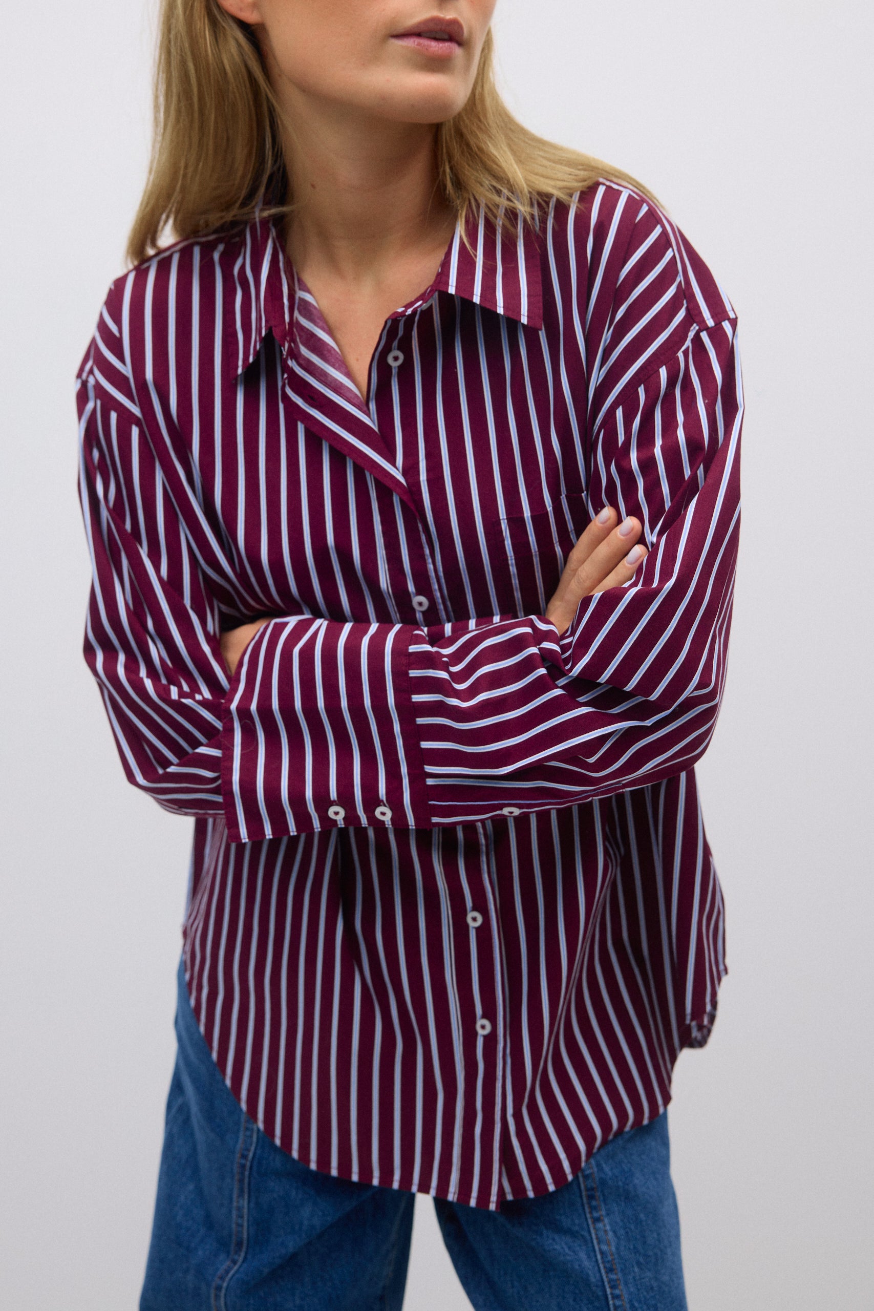 Gina Tricot / Poplin shirt / Burgundy
