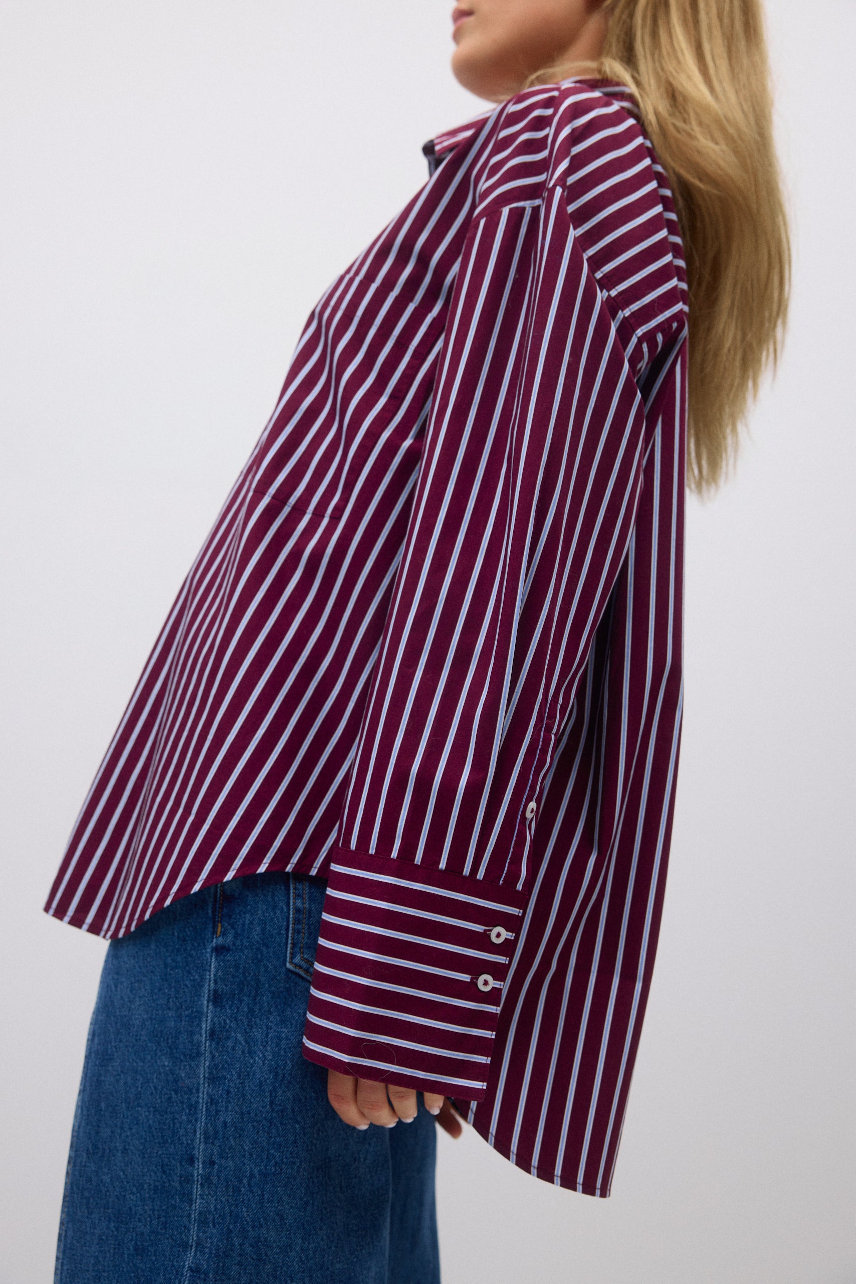 Gina Tricot / Poplin shirt / Burgundy
