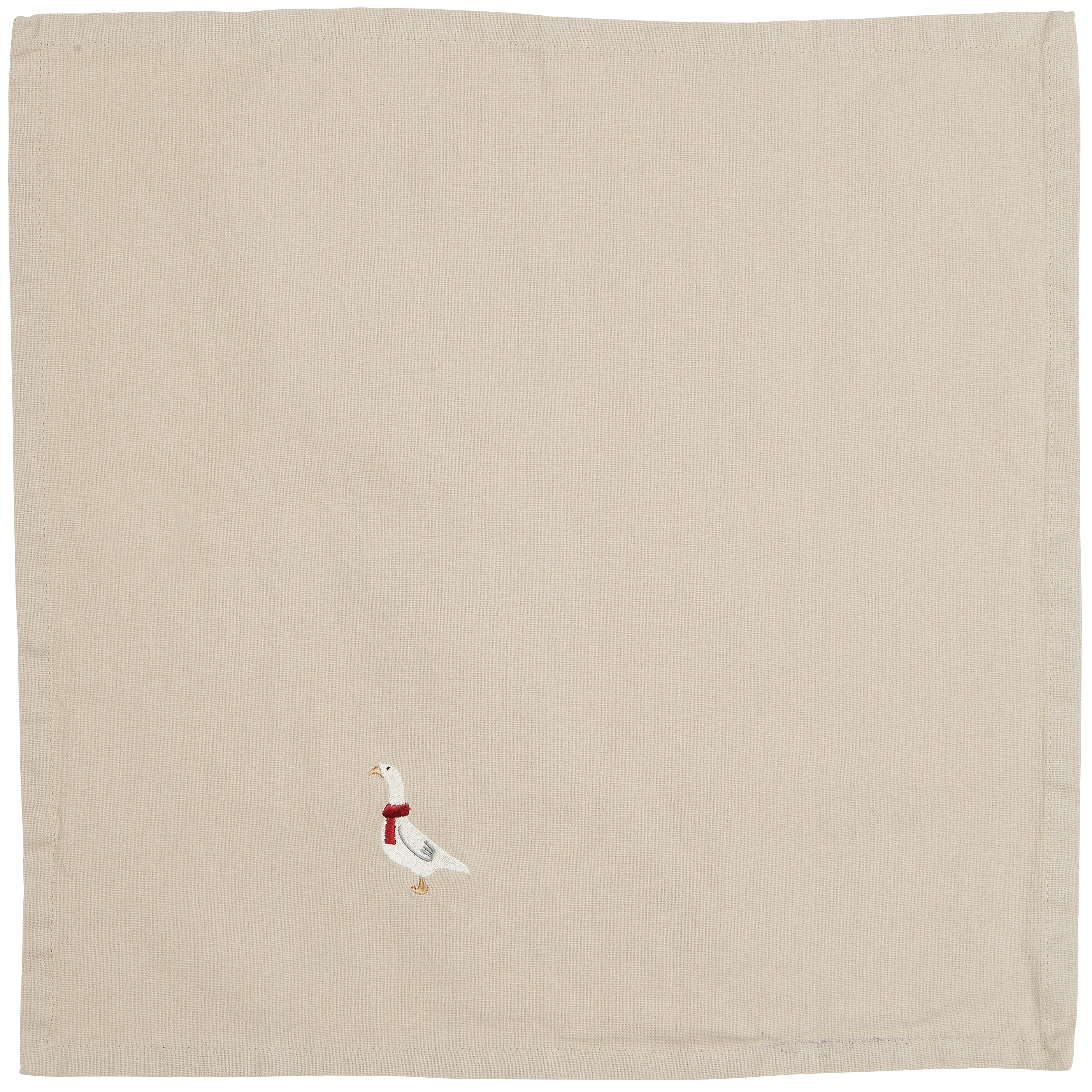 Ib Laursen / Stoffserviette Tradition m/Gans leinenfarbig