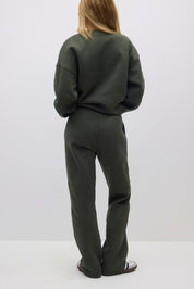 Gina Tricot / Basic straight sweatpants / Forest night