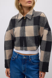 Gina Tricot / Short jacket / Beige check