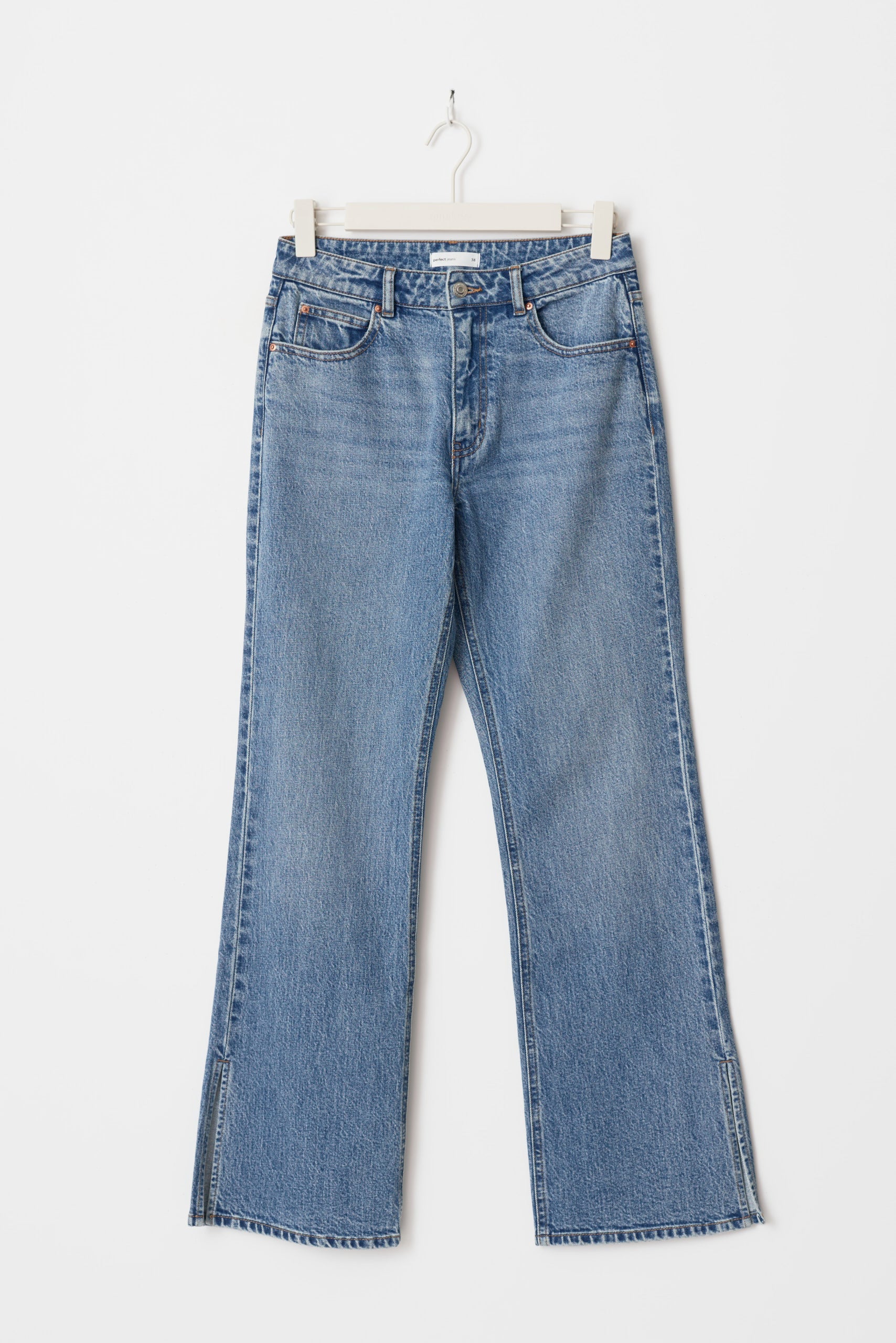 Gina Tricot / Slit jeans / Mid blue