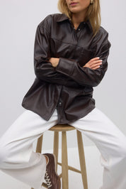 Gina Tricot / Pu shirt / Brown