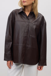 Gina Tricot / Pu shirt / Brown