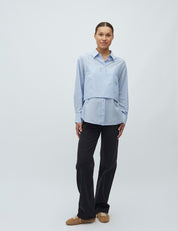 MbyM / Darena Stripe - Aulora-M Shirt / Blouse / Light Blue White Stripe