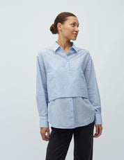 MbyM / Darena Stripe - Aulora-M Shirt / Blouse / Light Blue White Stripe