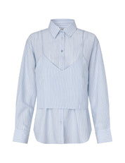 MbyM / Darena Stripe - Aulora-M Shirt / Blouse / Light Blue White Stripe