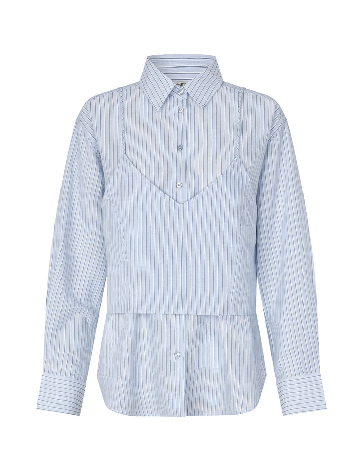 MbyM / Darena Stripe - Aulora-M Shirt / Blouse / Light Blue White Stripe