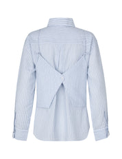 MbyM / Darena Stripe - Aulora-M Shirt / Blouse / Light Blue White Stripe
