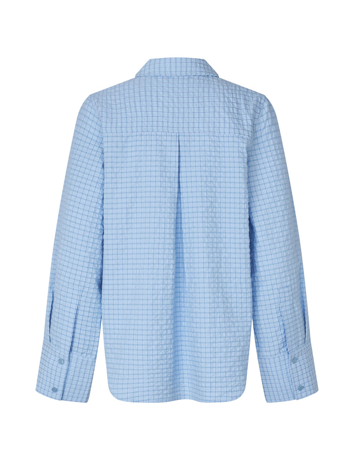 MbyM / Kiwa Check - Phoebe-M Shirt / Blouse / Light Blue Kiwa Check