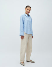 MbyM / Kiwa Check - Phoebe-M Shirt / Blouse / Light Blue Kiwa Check