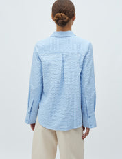 MbyM / Kiwa Check - Phoebe-M Shirt / Blouse / Light Blue Kiwa Check