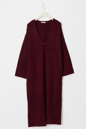 Gina Tricot / Long knitted cardigan / Tawny Port