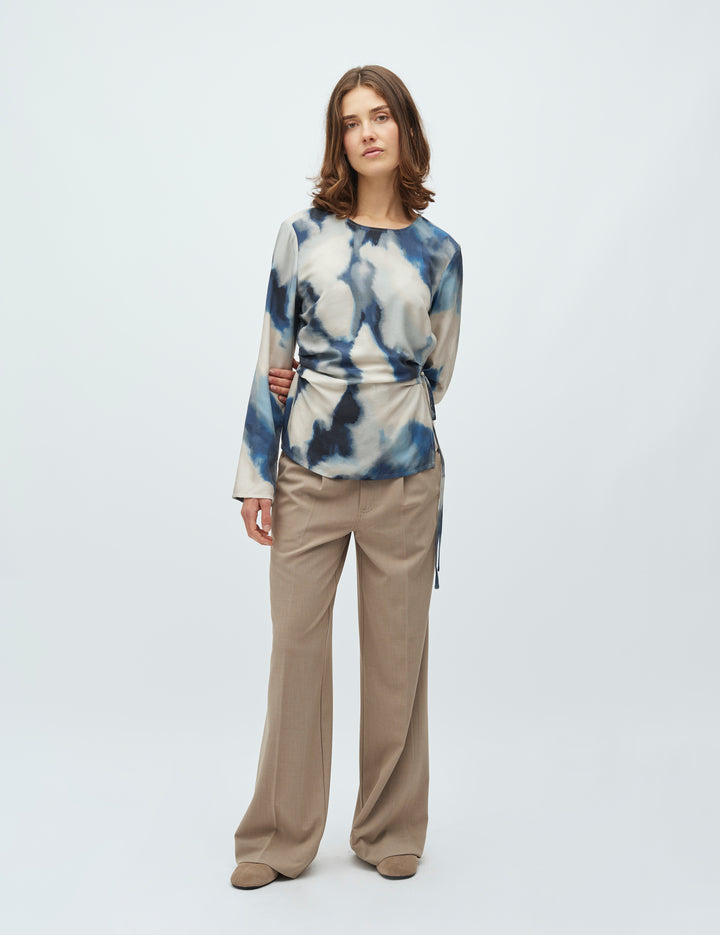 MbyM / Keikan Print - Kylar Short Ls-M Shirt / Blouse / Keikan Print