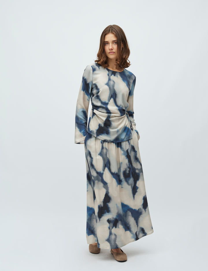 MbyM / Keikan Print - Kylar Short Ls-M Shirt / Blouse / Keikan Print