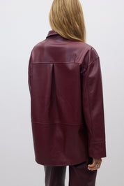Gina Tricot / Pu shirt / Burgundy