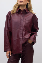 Gina Tricot / Pu shirt / Burgundy