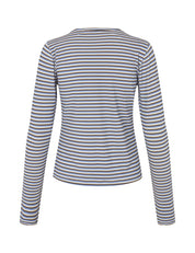 MbyM / GG Stripe - Christina-M Top / T-shirt / Falcon Blue Stripe