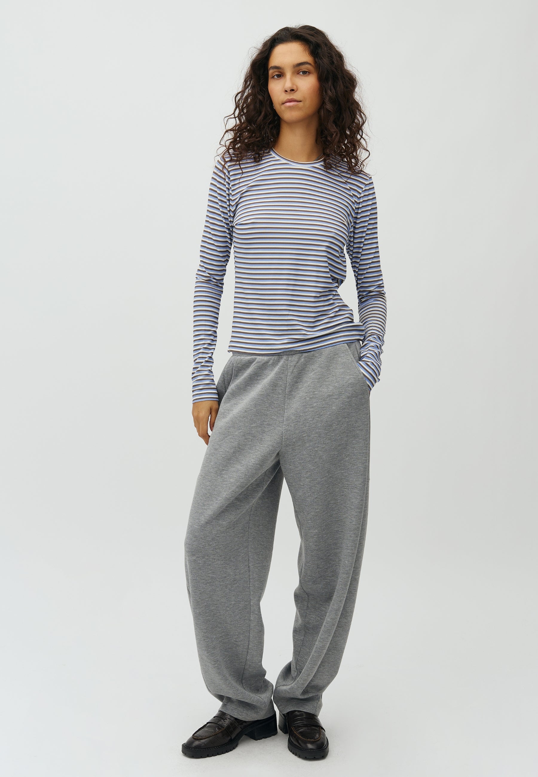 MbyM / GG Stripe - Christina-M Top / T-shirt / Falcon Blue Stripe