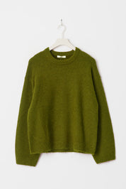 Gina Tricot / Crew neck knitted sweater / Happy green