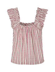 MbyM / Even Stripe Solaya-M Blouse / Thin red Stripe