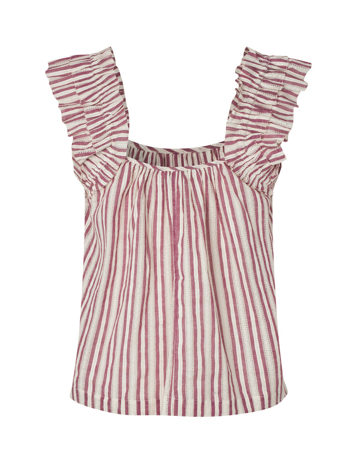 MbyM / Even Stripe Solaya-M Blouse / Thin red Stripe