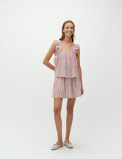 MbyM / Even Stripe Solaya-M Blouse / Thin red Stripe