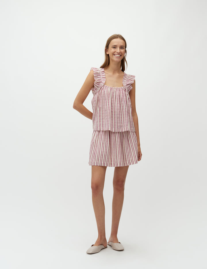 MbyM / Even Stripe Solaya-M Blouse / Thin red Stripe