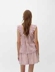 MbyM / Even Stripe Solaya-M Blouse / Thin red Stripe